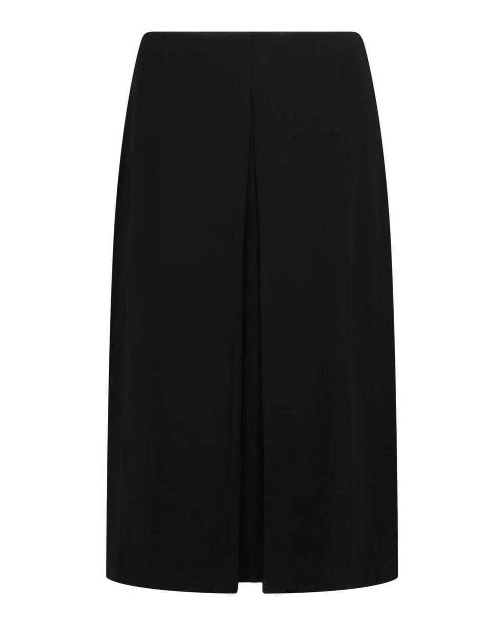 NEW SALVATORE FERRAGAMO women's pleated midi skirt in black